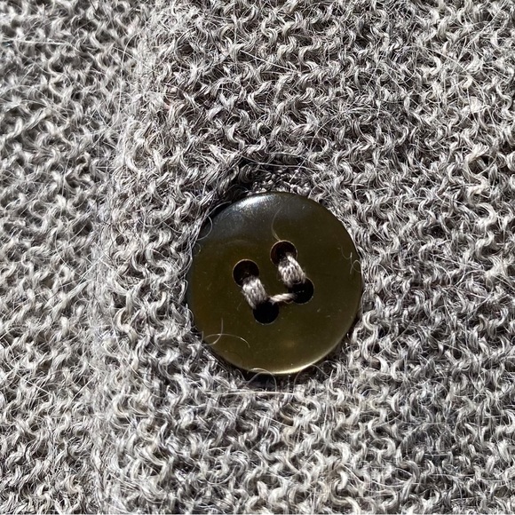 Vintage 70’s 100% ALPACA 2-Ply Cardigan  Grey Sweater Mens’s Size Medium - Picture 3 of 7